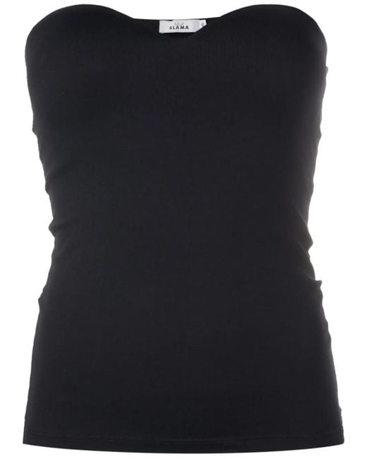 Amir Slama Black Strapless Tube Top