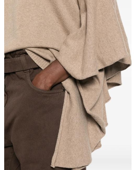 Uma Wang Natural Rouges Ruffled-Sleeve Sweater