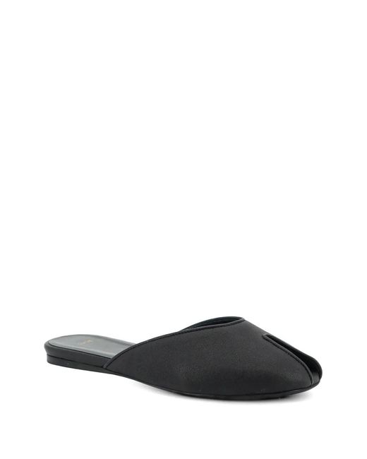 Jude Black Date Open-Toe Flat Mules