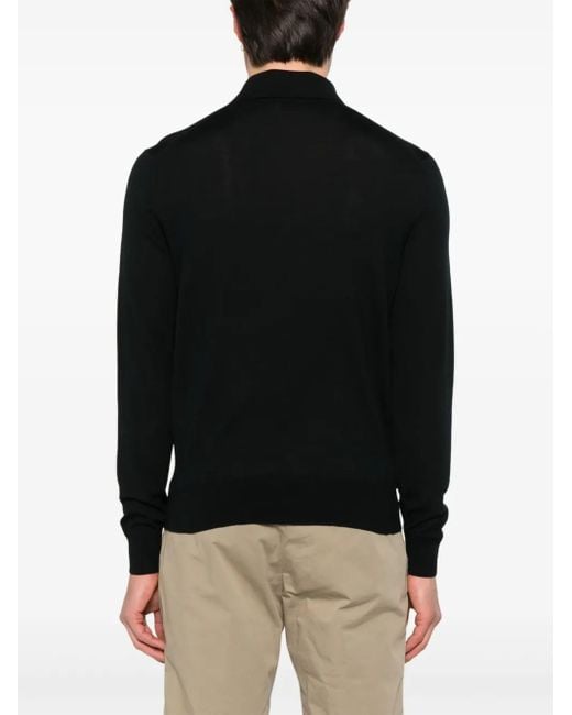 Tom Ford Black Wool Polo Shirt for men