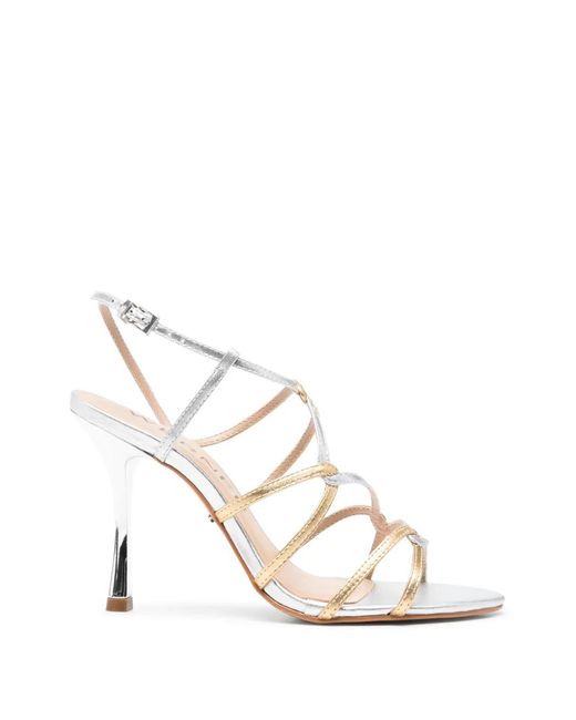 Werner White Strappy Heeled Sandals