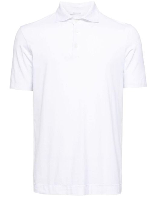 Cruciani White Stretch-cotton Polo Shirt for men