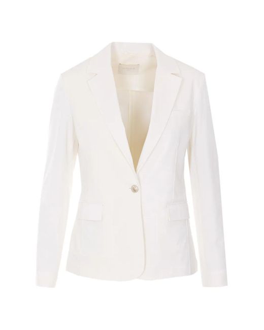 Circolo 1901 White Single-Breasted Blazer