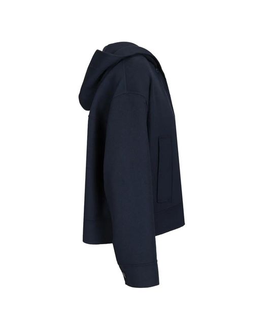 Weekend by Maxmara Blue Veste En Laine À Capuche