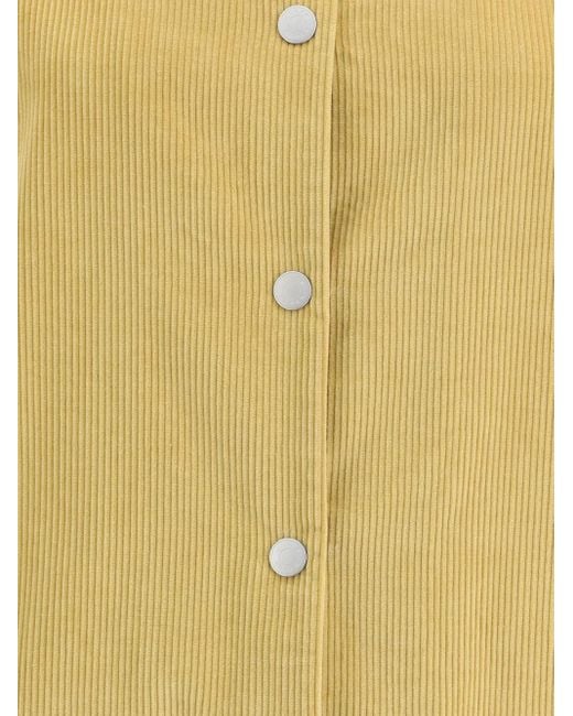 Jacob Cohen Yellow Corduroy Button-Fastening Shirt
