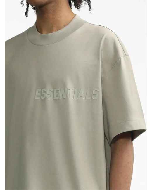 Fear Of God Green Logo-Print Cotton T-Shirt for men