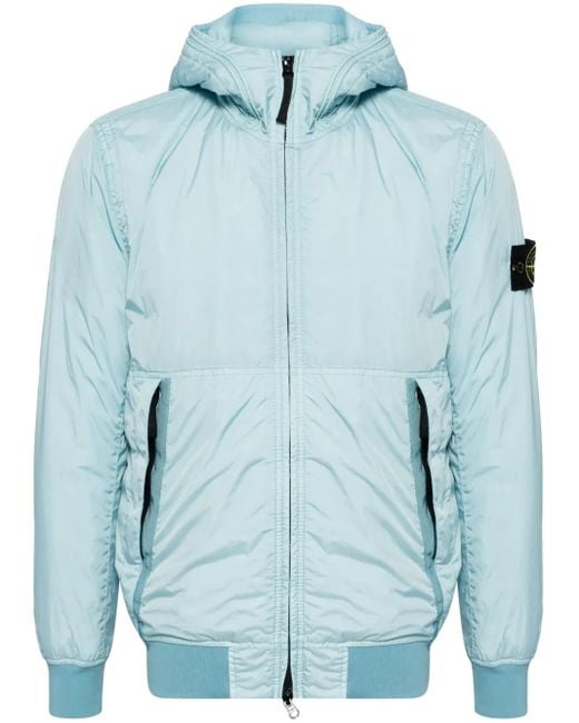 メンズ Stone Island フーデッド ジャケット Blue