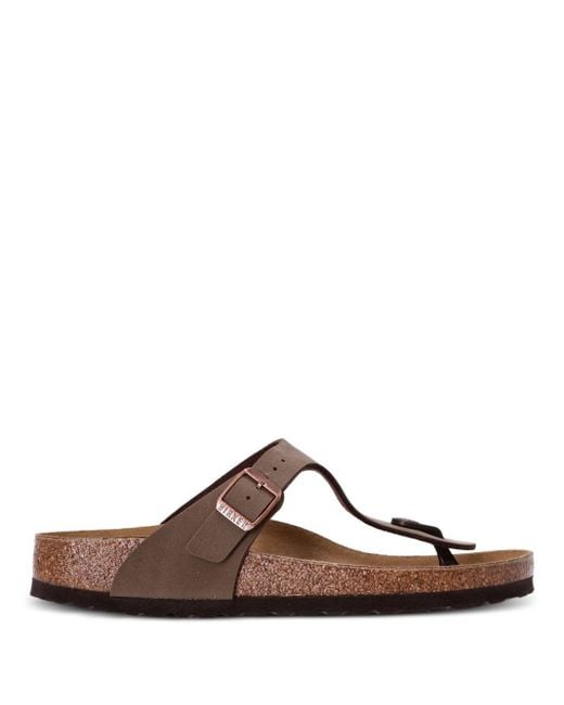 Birkenstock Brown Gizeh Slip-on Leather Sandals