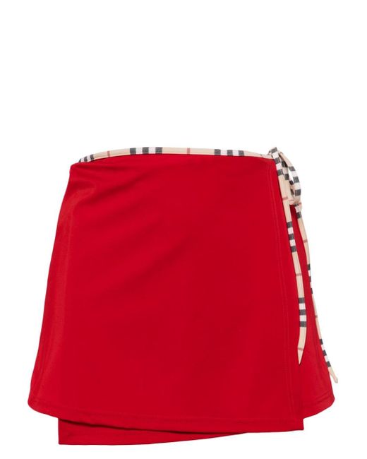 Burberry Red Side-tie Wrap Sarong