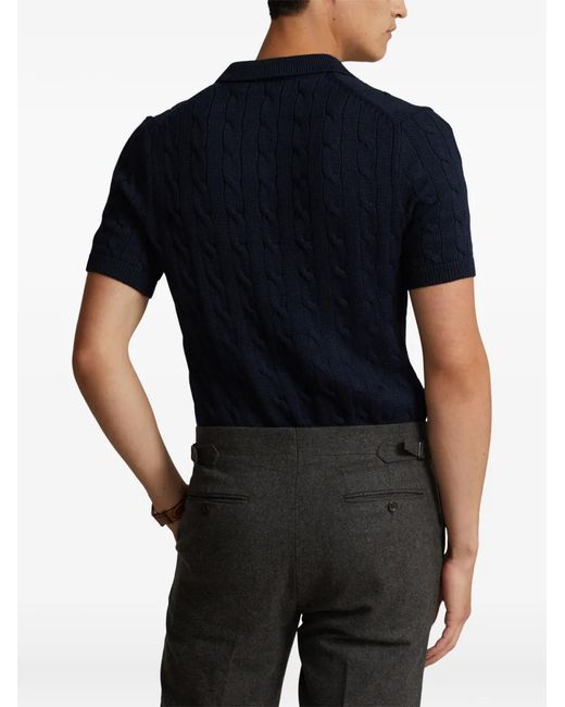 Polo Ralph Lauren Blue Polo En Maille Torsadée for men