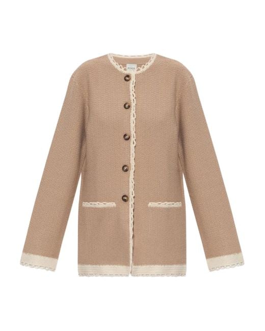 Cardigan Willow Con Bottoni di Posse in Natural