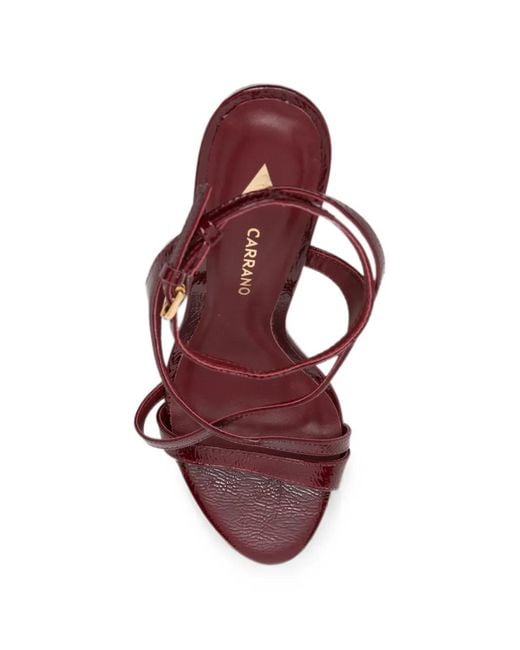 Carrano Pink Patent Leather Sandals