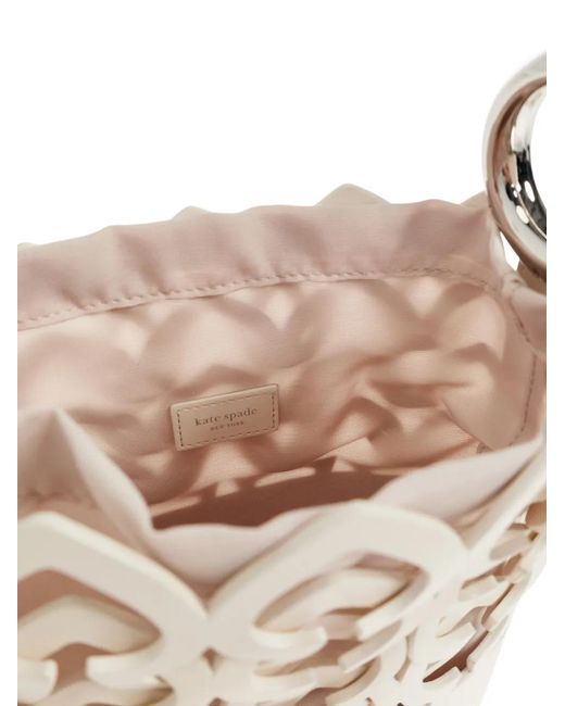 Kate Spade Natural Mini Halo Leather Bucket Bag