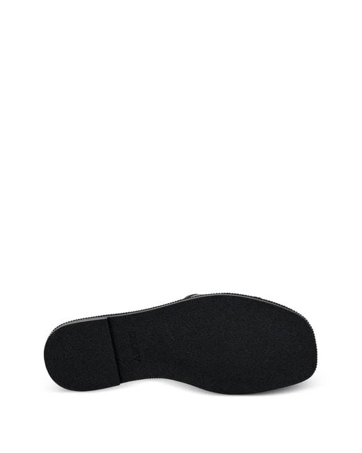 DKNY Black Logo Pattern Embellished Slides