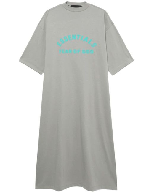 Fear Of God Gray Logo-print T-shirt Dress