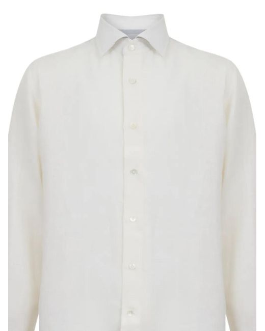 Eleventy White Long-Sleeved Shirt for men