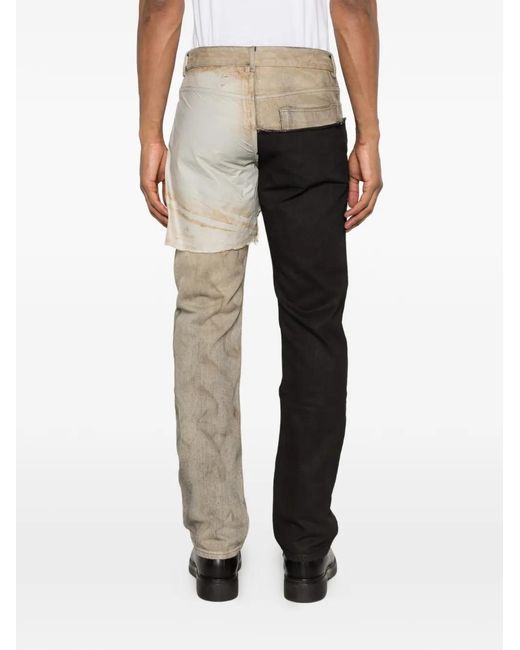 Vaqueros Con Diseño Patchwork Rick Owens de hombre de color White