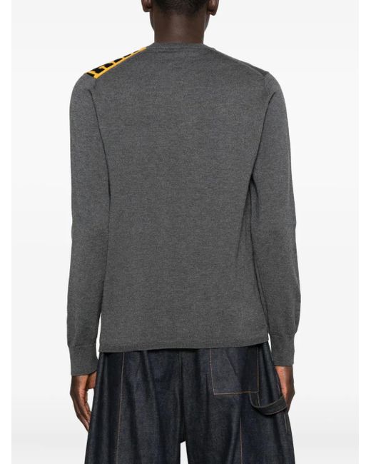 Comme des Garçons Gray Layered Wool Sweater for men