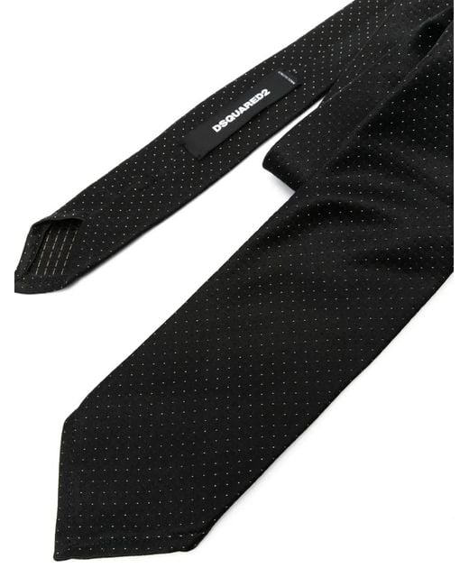 DSquared² Black D2 Classic Tie for men