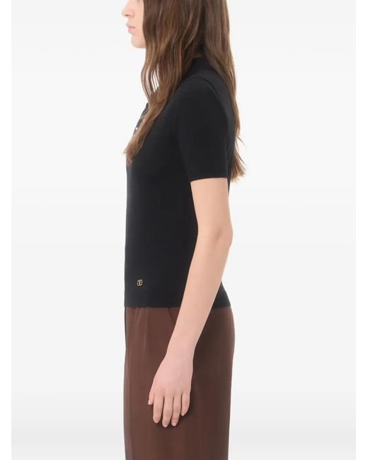 Valentino Garavani Black Knit Top
