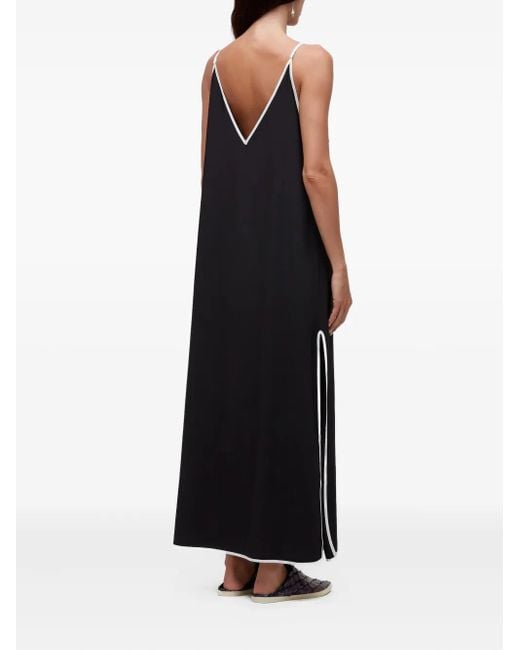 Osklen Maxi-Jurk Met Bies in het Black