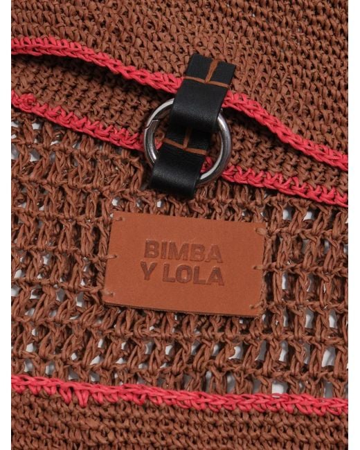Bimba Y Lola Brown Medium Shoulder Bag Made Of Oak Paper