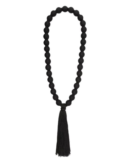 Emporio Armani Black Multi-sphere Tassel Necklace for men