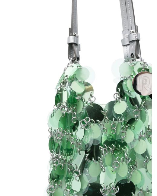 Rabanne Sparkle Discs ショルダーバッグ Green