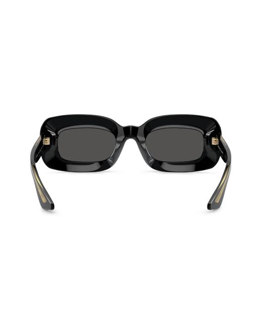 Oliver Peoples Black 1966C Rectangle-Frame Sunglasses
