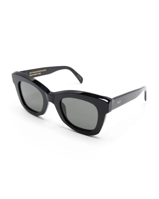 Retrosuperfuture Black Butterfly-Frame Sunglasses