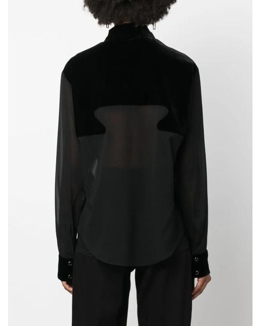 Camicia Con Inserti di Tom Ford in Black