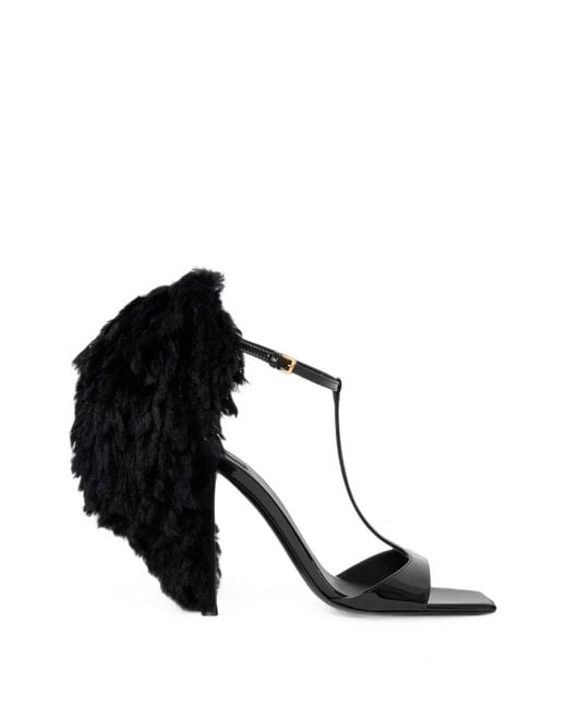 Givenchy Black Pompom Heeled Sandals