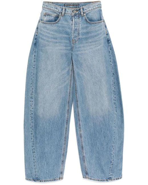Alexander Wang Blue Rhinestone Embellishment Jeans