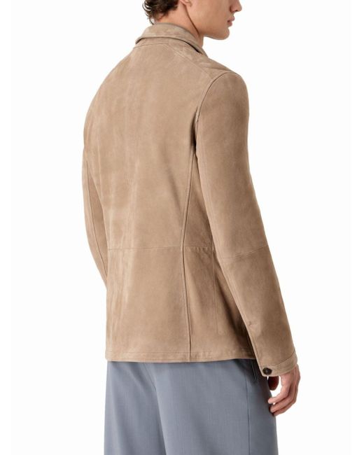 Giorgio Armani Natural Flap Pockets Lambskin Jacket for men