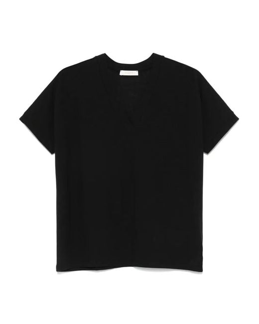 Camiseta De Algodón Zanone de color Black