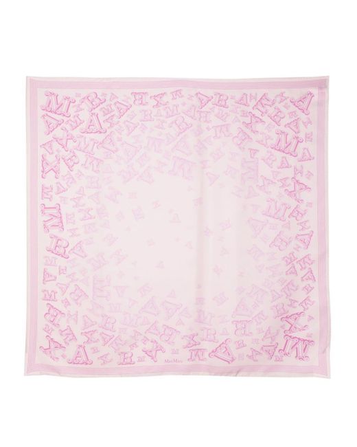 Pañuelo con letras estampadas Max Mara de color Pink