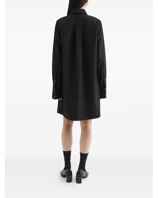 Jil Sander Black Wool Polo Dress