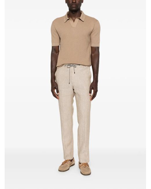 Corneliani Natural Drawstring Trousers for men