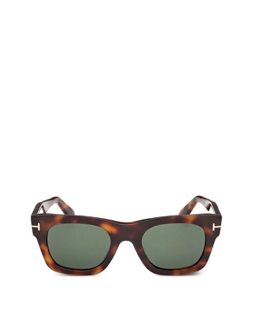 Tom Ford Green Square-Frame Sunglasses