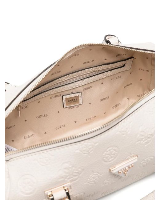 Guess Natural Cresidia Ii Embossed Tote Bag