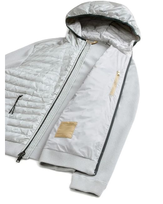 Woolrich Gray Allen Hooded Jacket for men