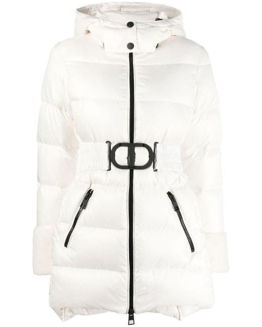 Twin Set White Belted Puffer Jacket