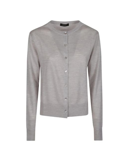 Aragona Gray Buttoned Cardigan