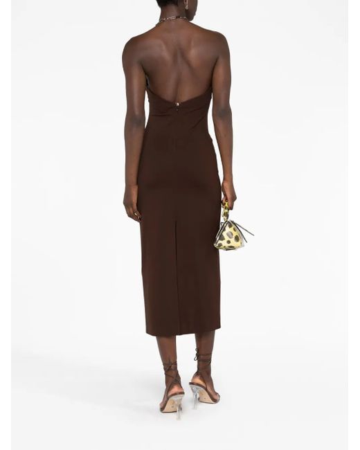 The Attico Brown 'giona' Midi Dress