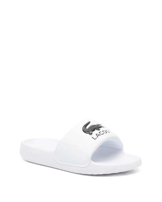 Lacoste White Serve Slides