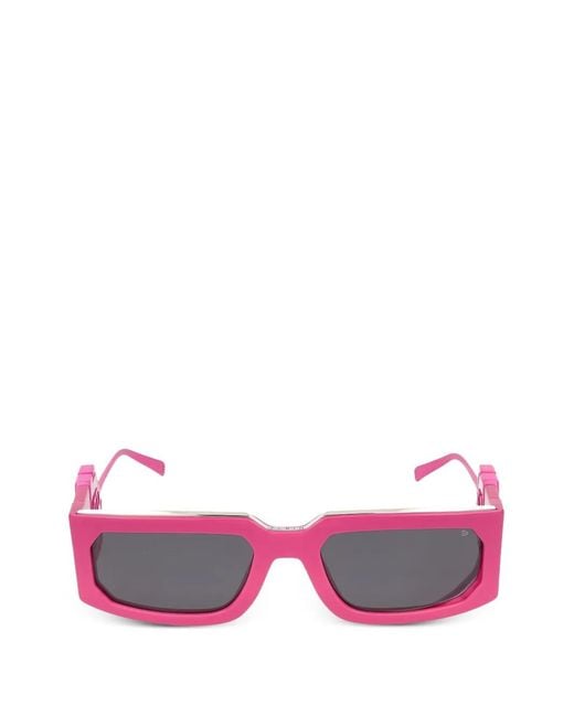 Philipp Plein Pink Rectangle-Frame Sunglasses