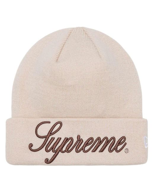 Supreme Natural New Era Script Beanie for men
