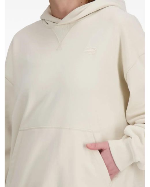 New Balance White Sweat À Capuche Athletics French Terry
