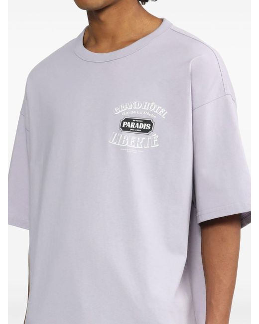 FIVE CM Purple Graphic-print Cotton T-shirt for men