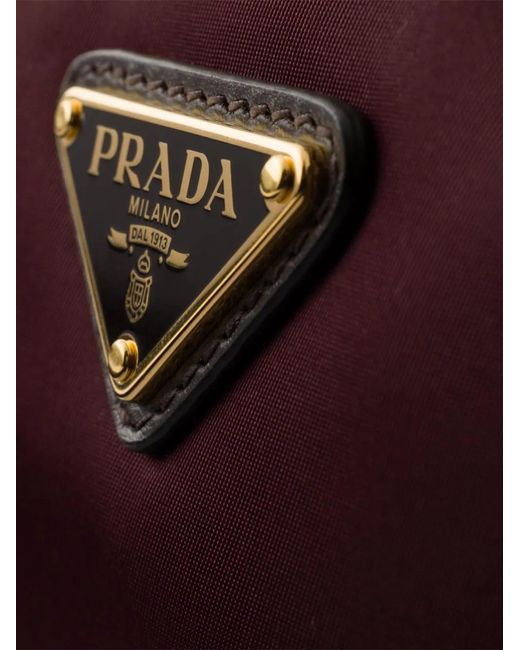 Prada Purple Explore Small Re-Nylon And Leather Shoulder Bag